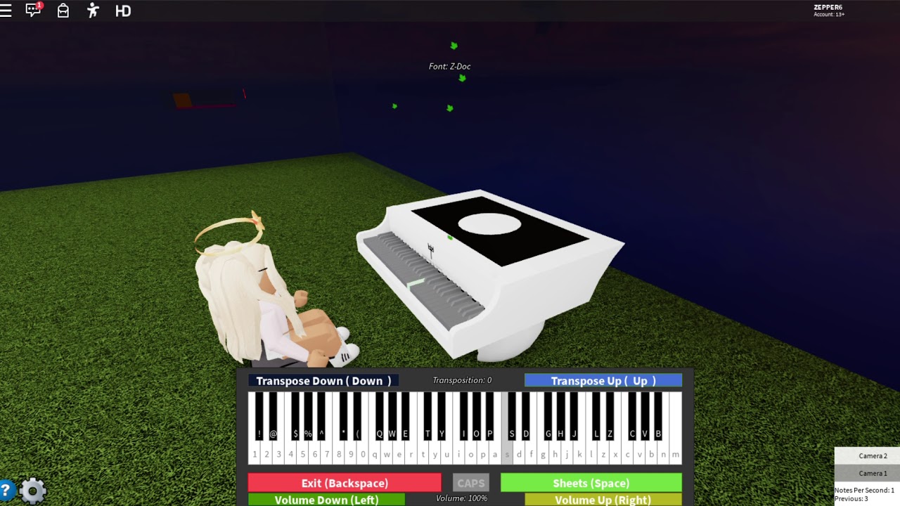 roblox songs on piano