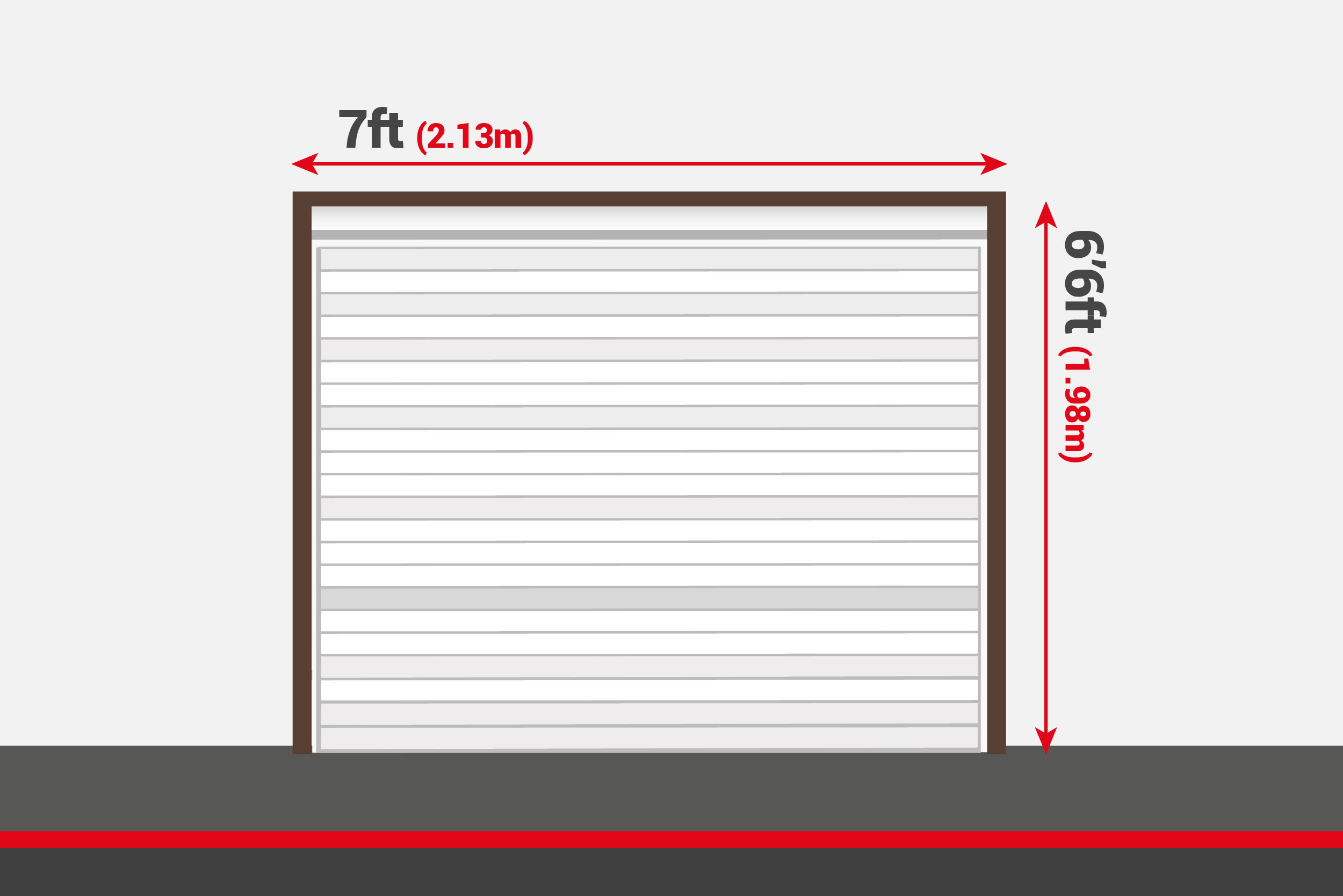 roller shutter height