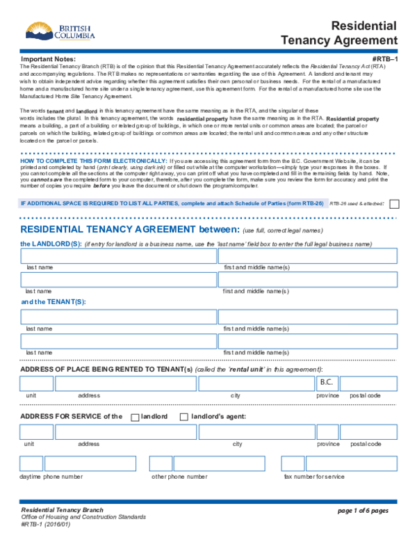 rtb rent increase form