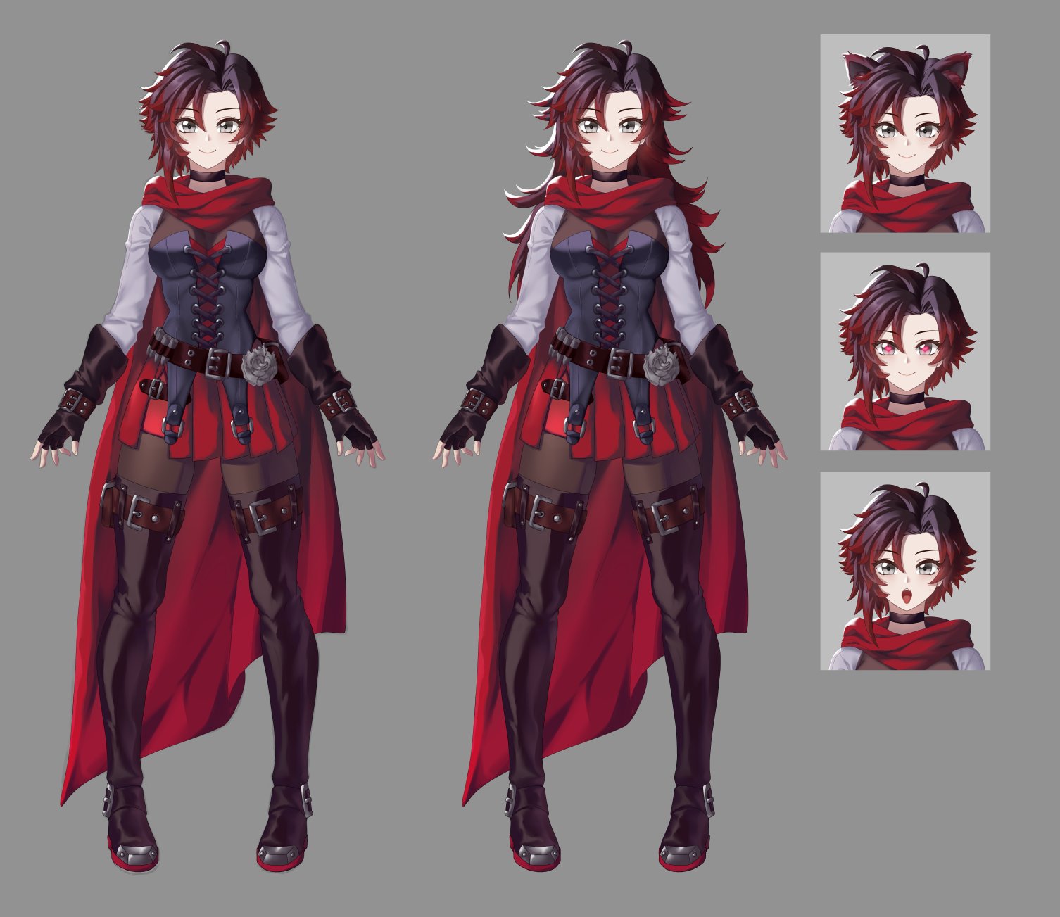 rwby ruby long hair