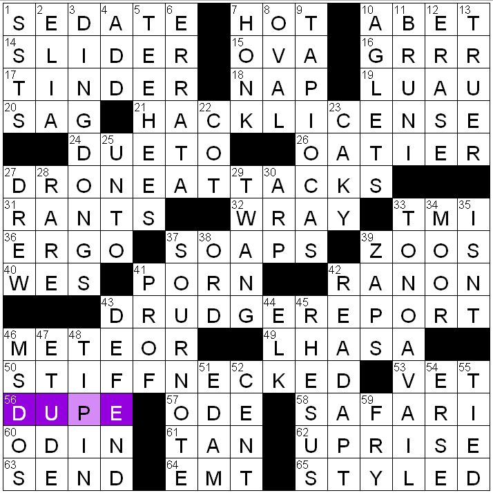 sag crossword clue