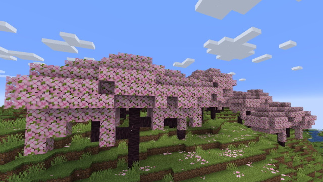 sakura trees minecraft