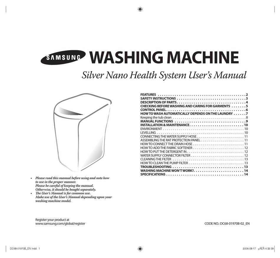 samsung clothes washer manual