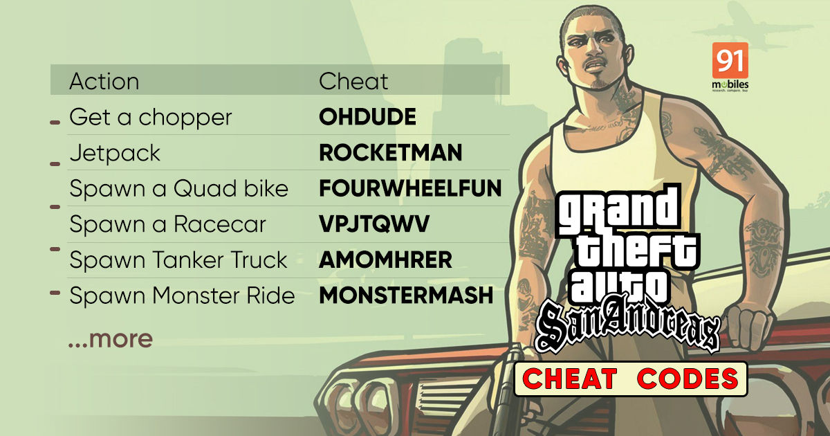 san andreas new cheats