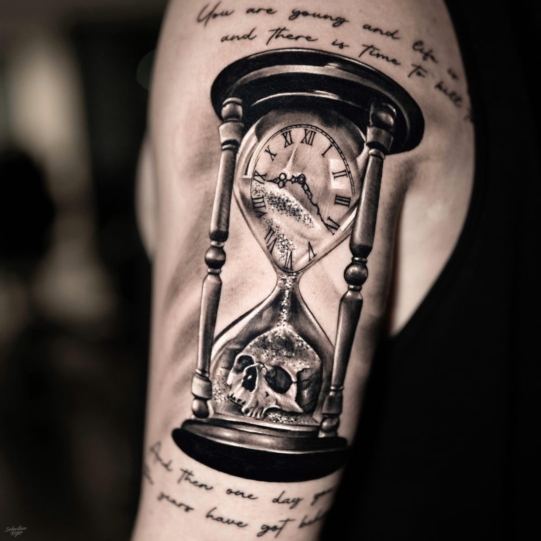 sand clock tattoo meaning