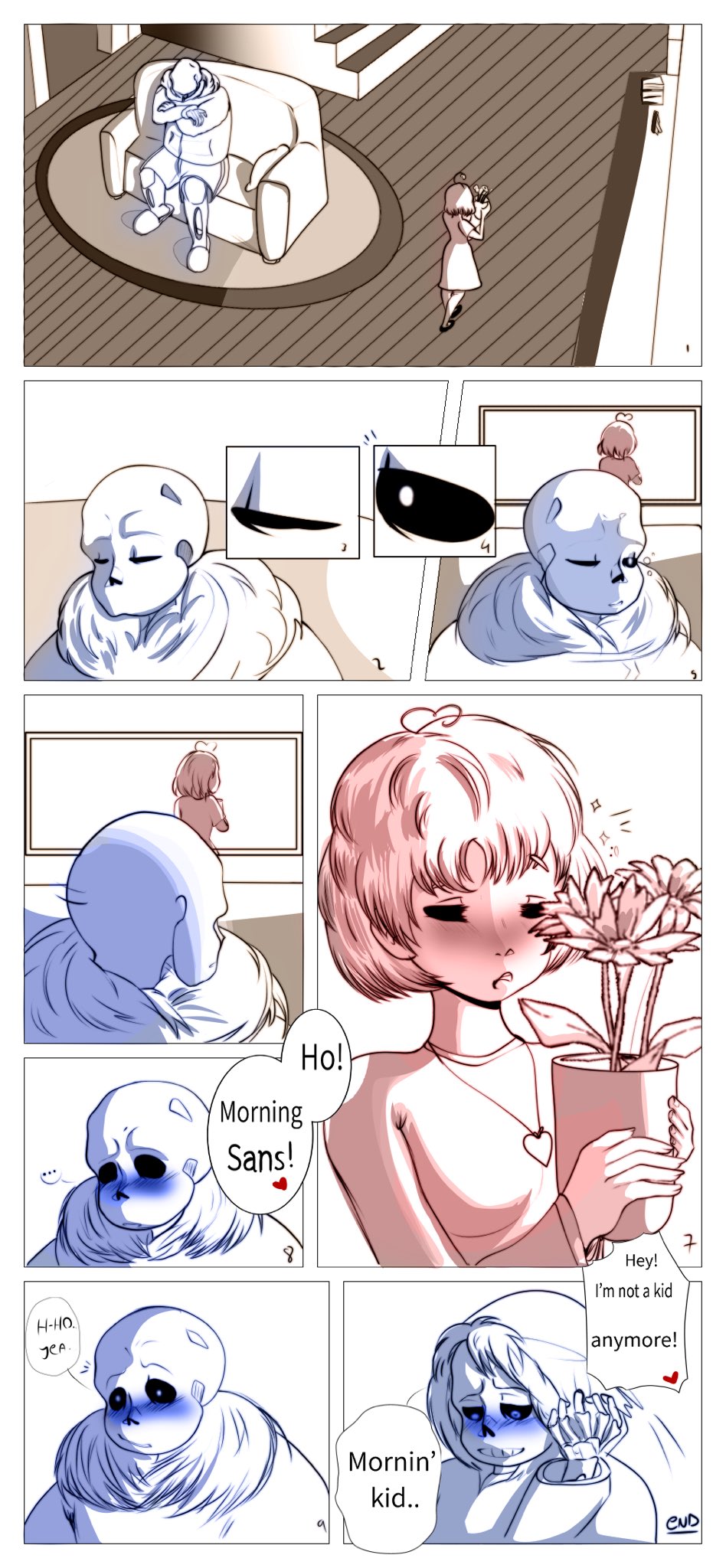 sans x frisk comic