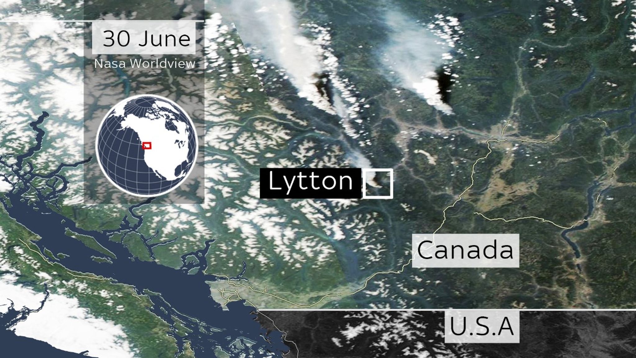 satellite images of wildfires in canada