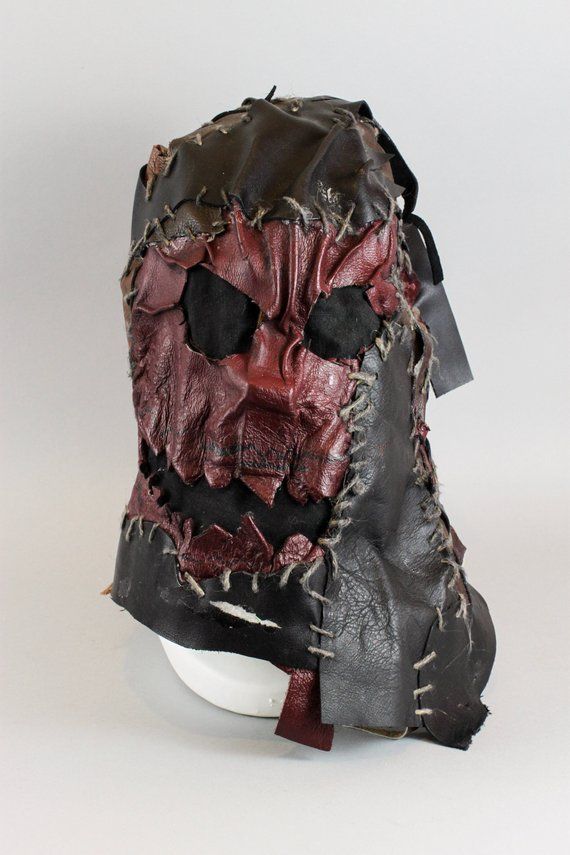 scary leather mask