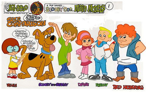 scooby doo cartoon characters names