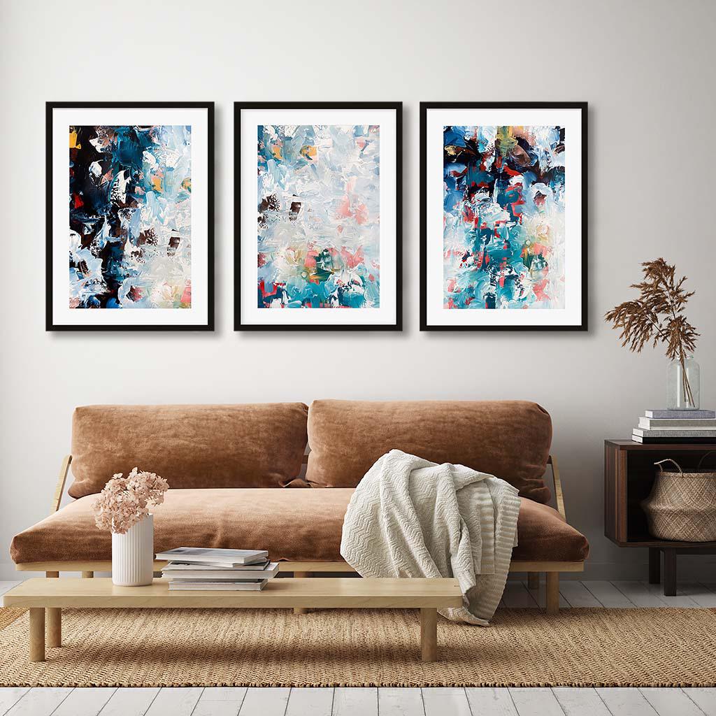 set of 3 framed wall art