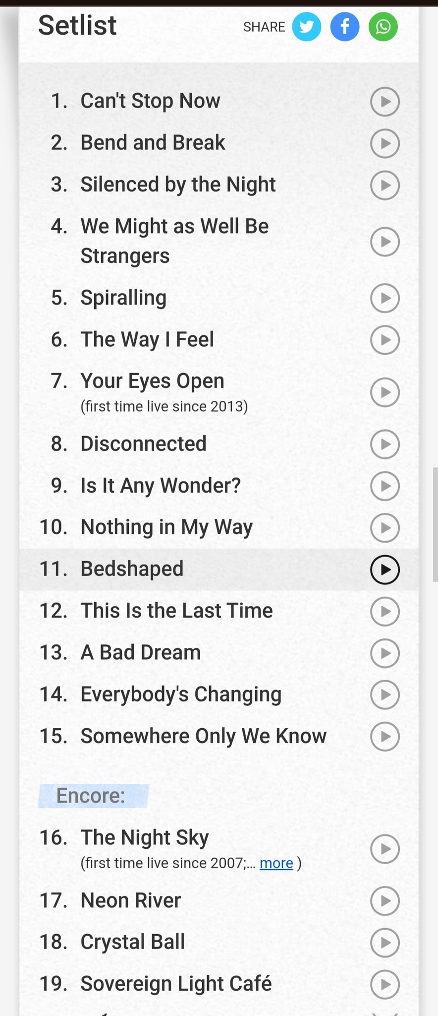 setlist fm