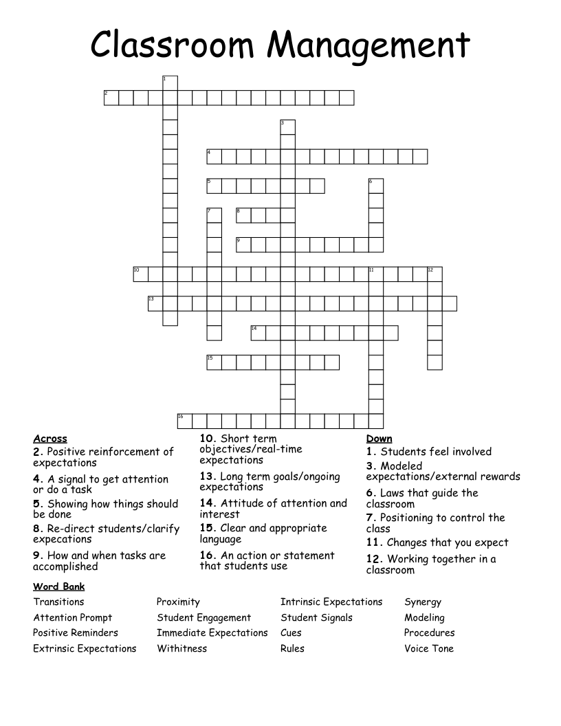 setting in the classroom crossword clue