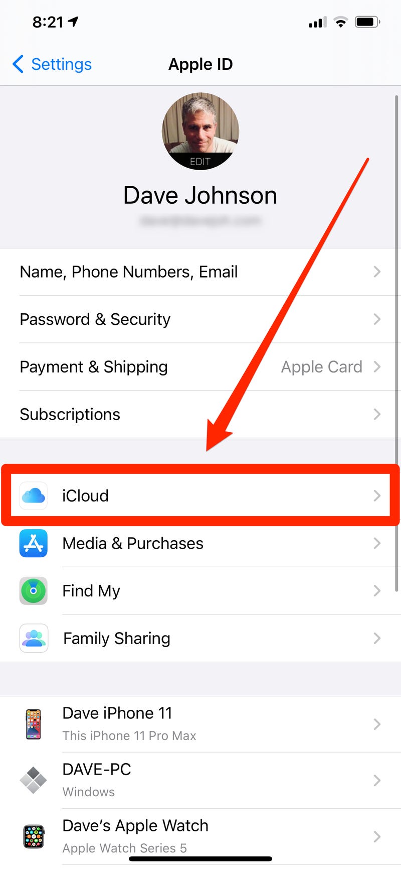 share icloud storage with family