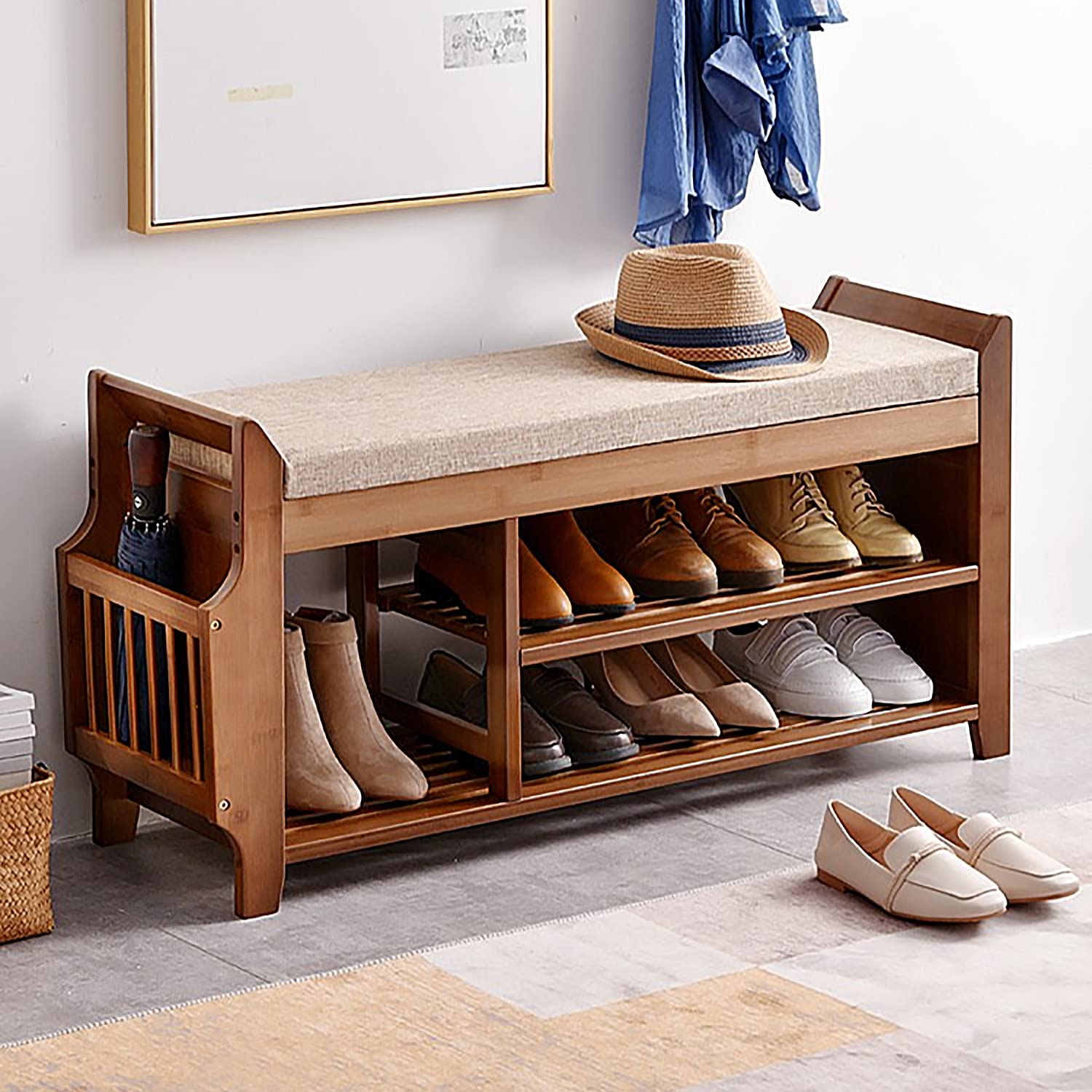 shoe rack with seat