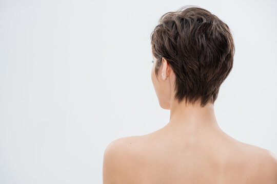 short hair back view