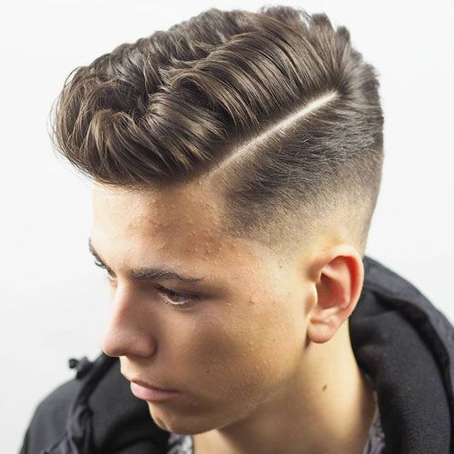 side part taper fade