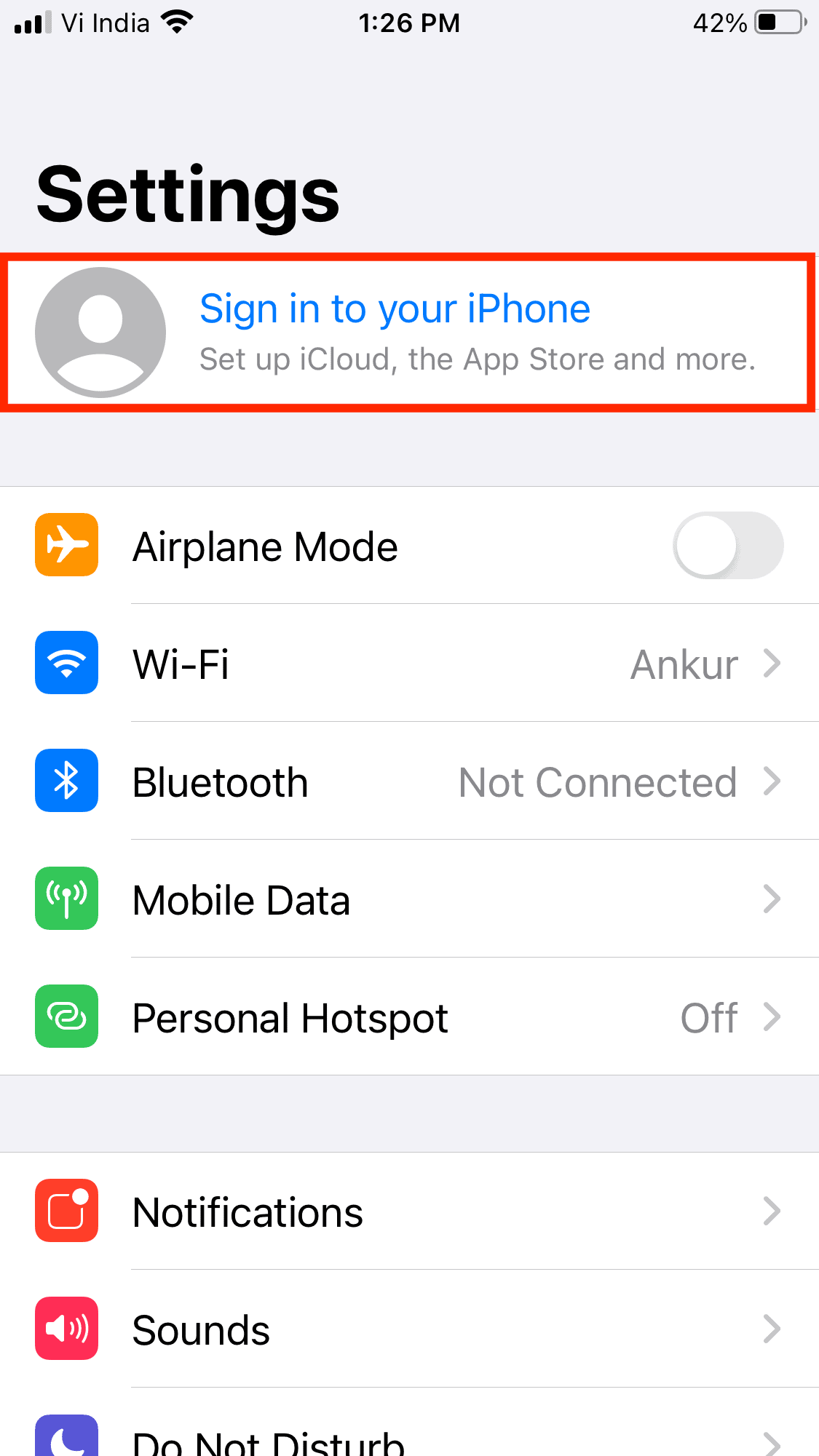 sign out of apple id