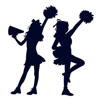 silhouette of cheerleader