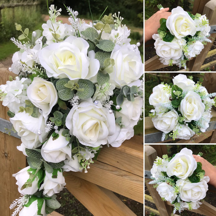 silk bridesmaid bouquets