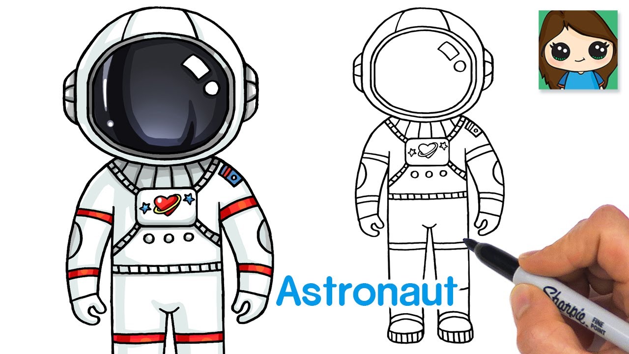 simple astronaut drawing