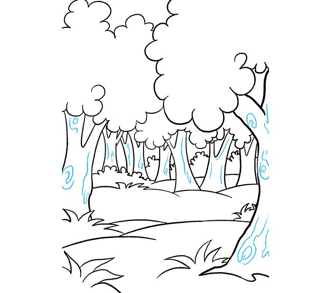 simple easy forest drawing