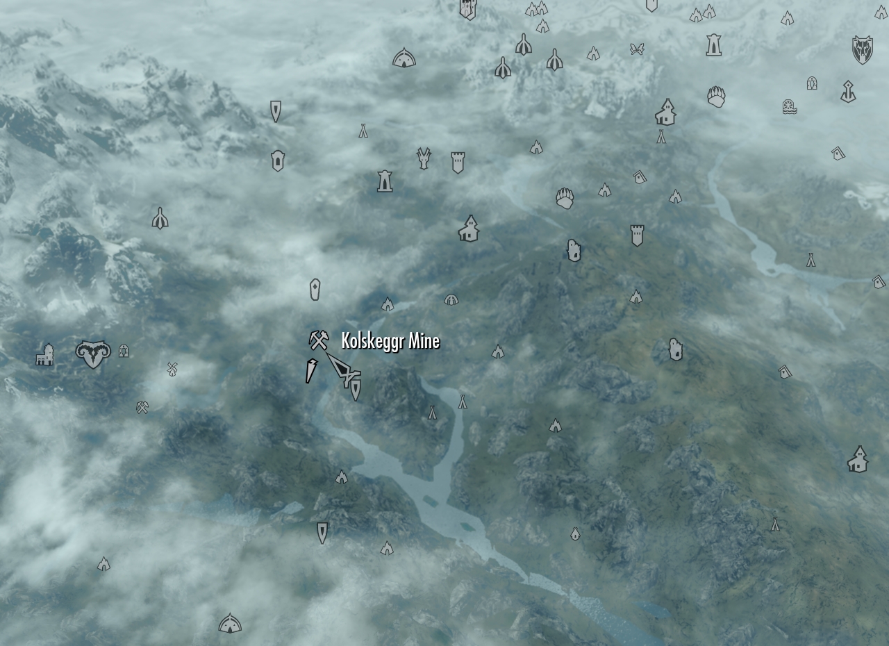 skyrim gold mine locations map