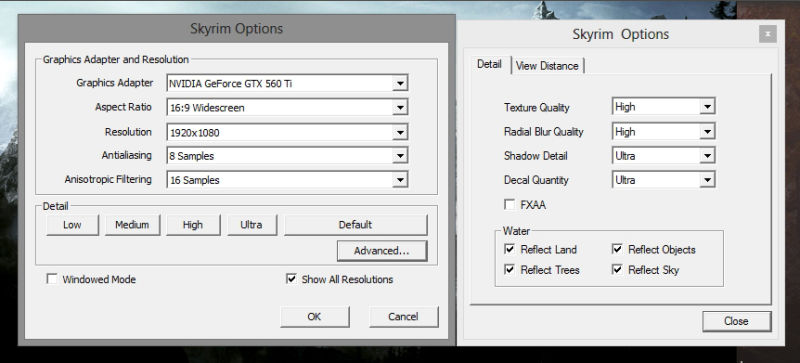 skyrim how to change resolution