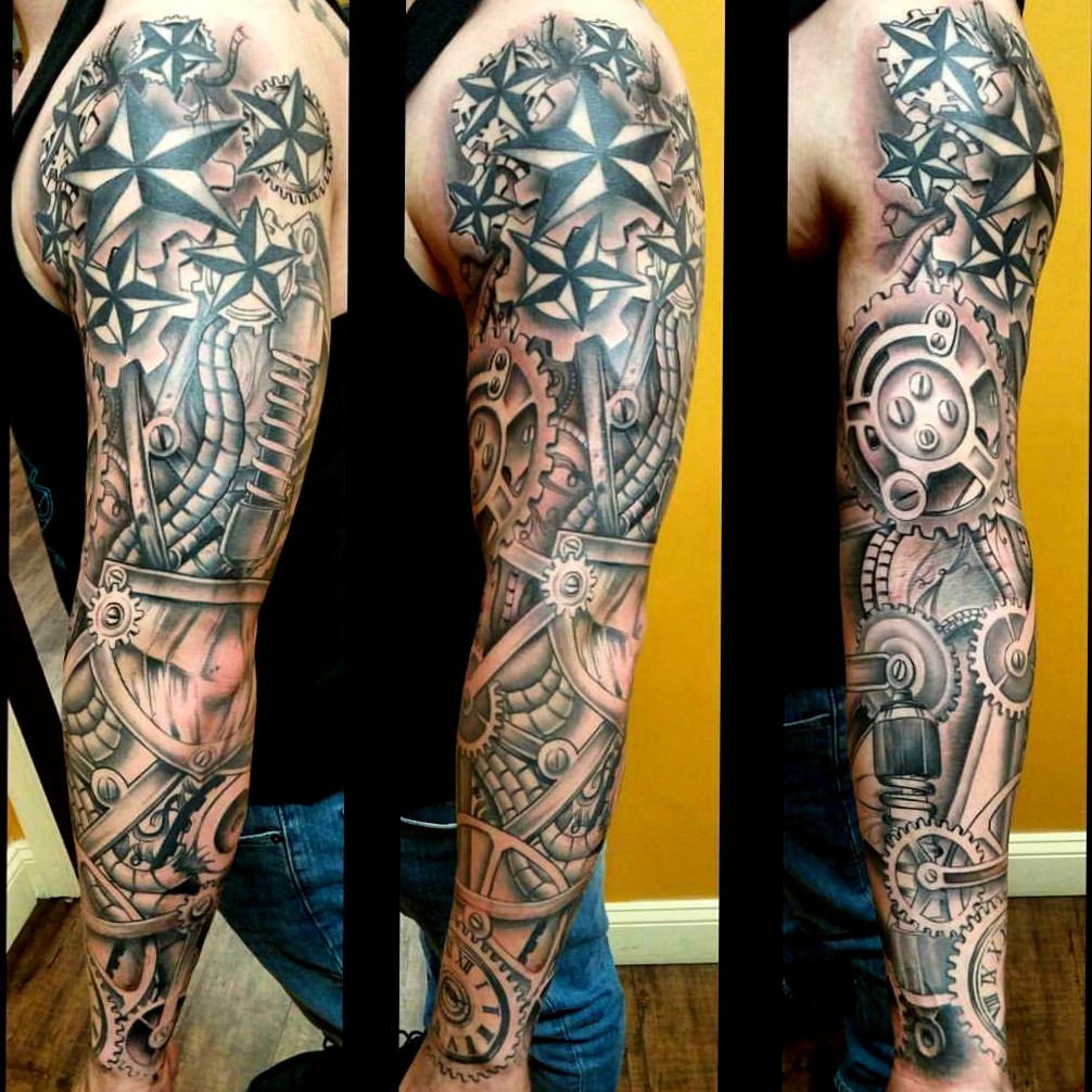 sleeve tattoo steampunk