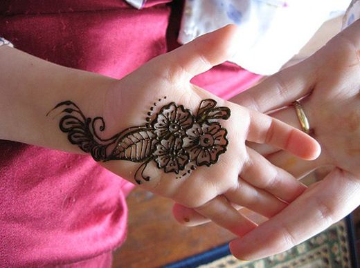 small baby hand mehndi design