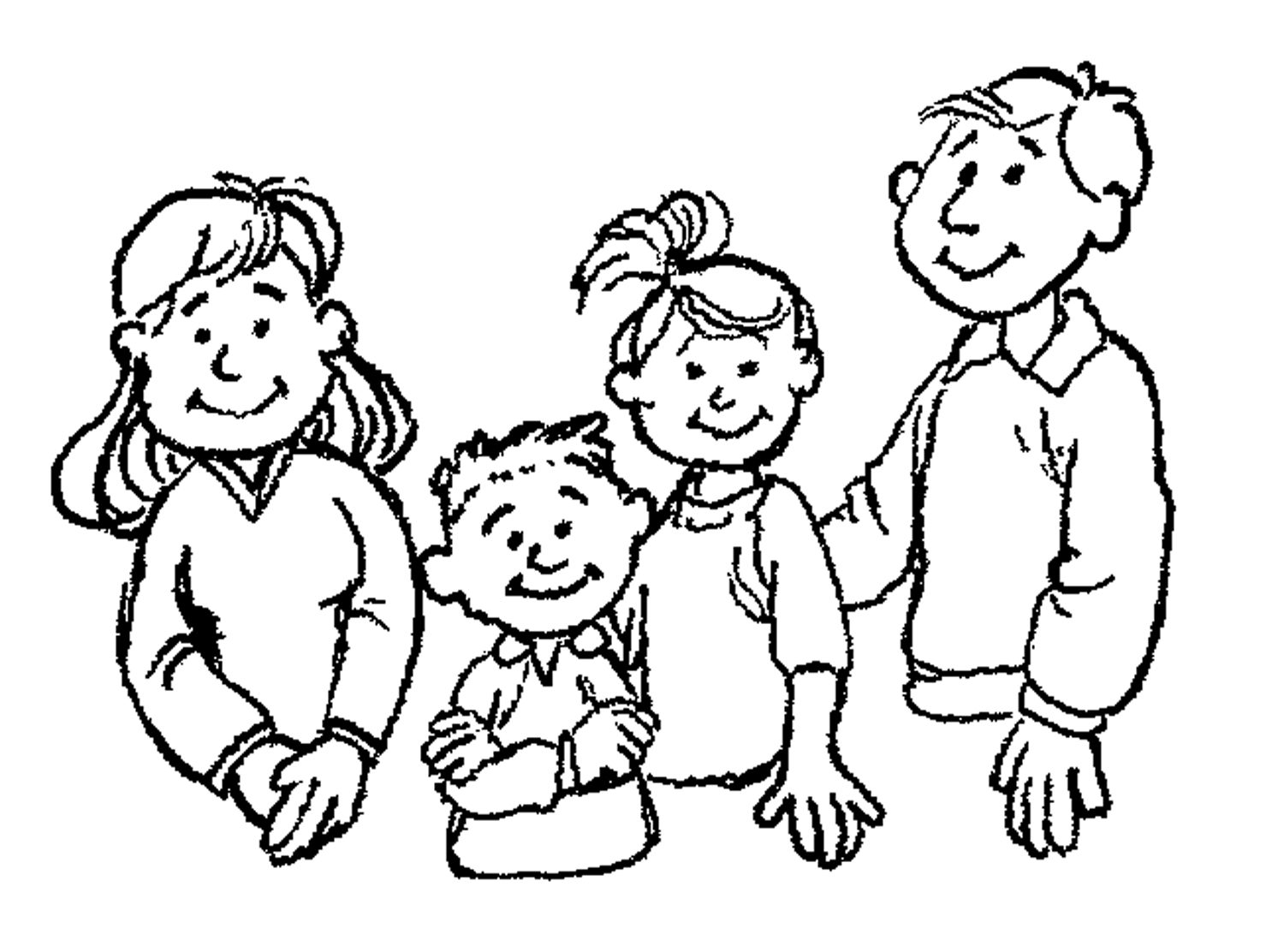 small family clipart black and white