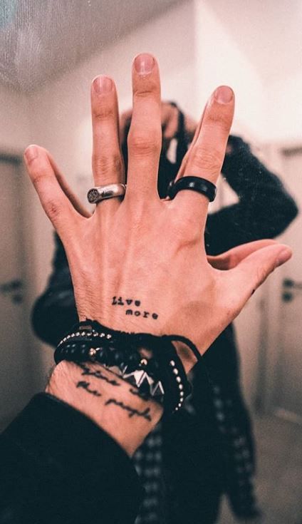 small male hand tattoos