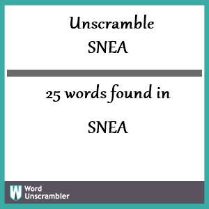 sneak unscramble