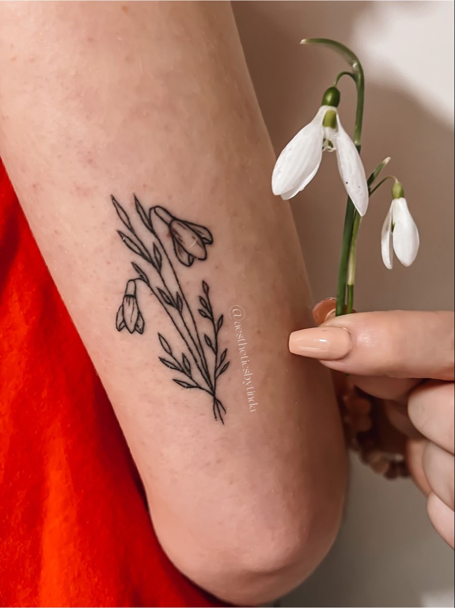 snowdrop flower tattoo