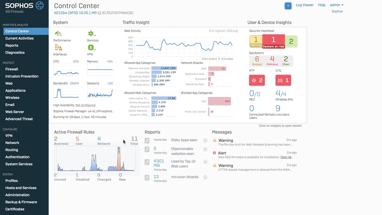 sophos firewall home