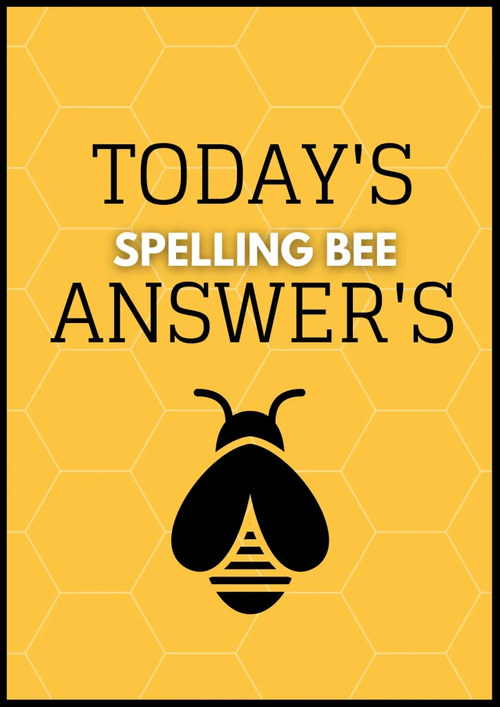 spelling bee answers