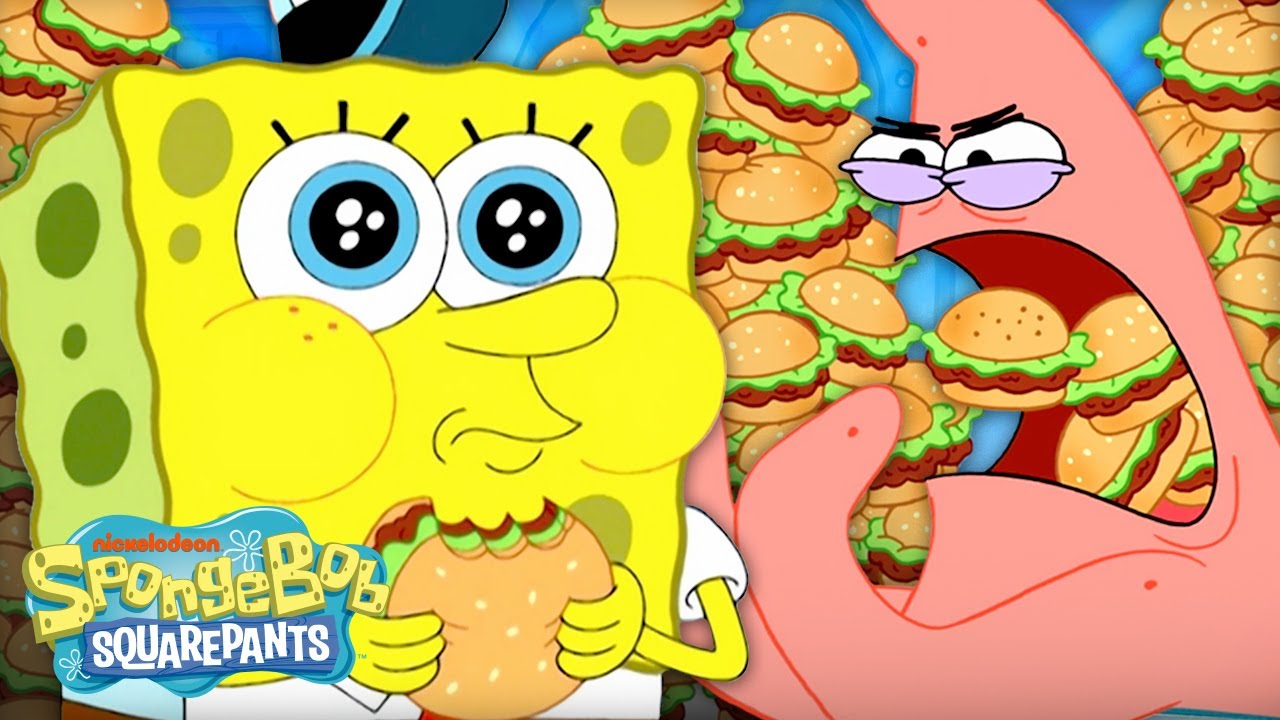 spongebob eating