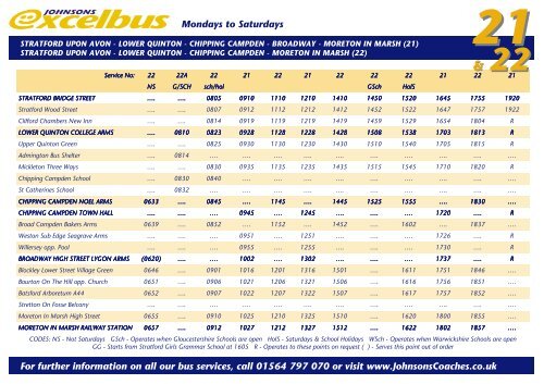 stagecoach 22 bus timetable