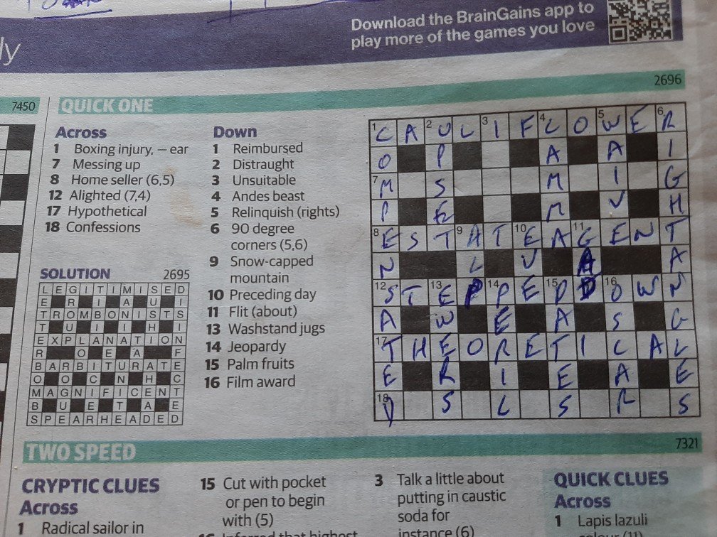 stepped up crossword