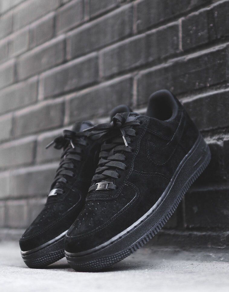 suede black air forces