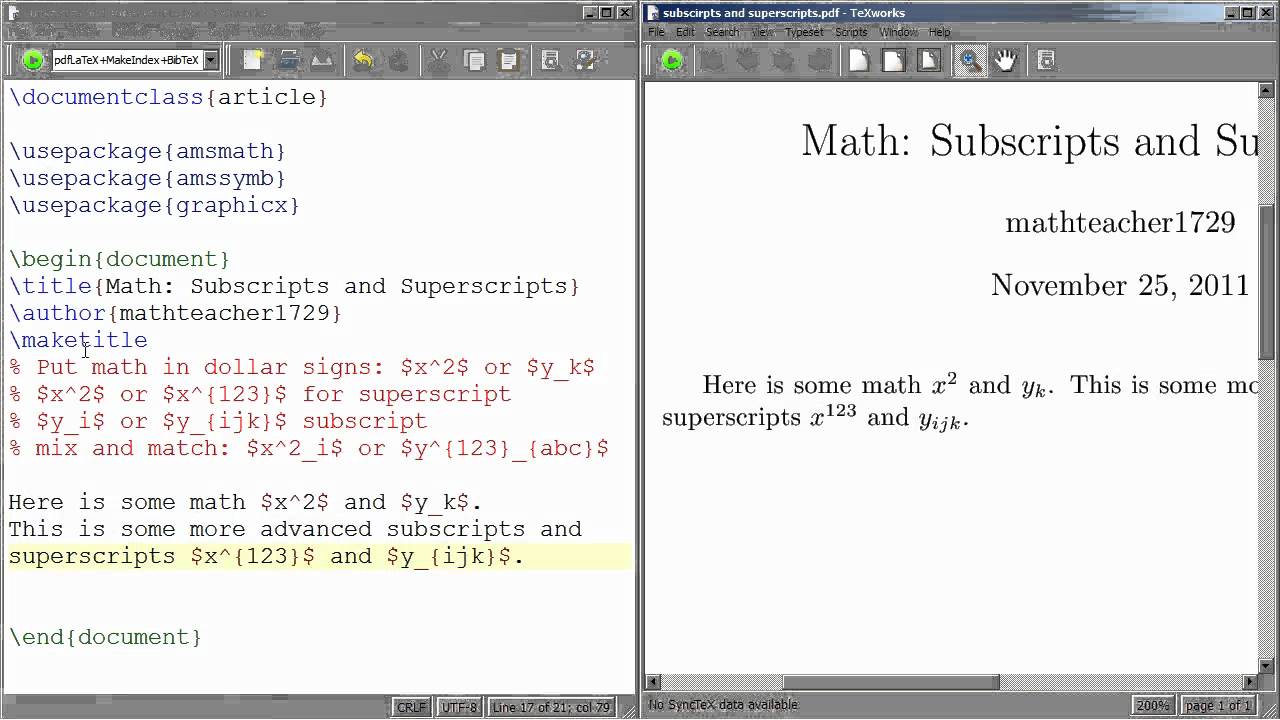 superscript in latex text