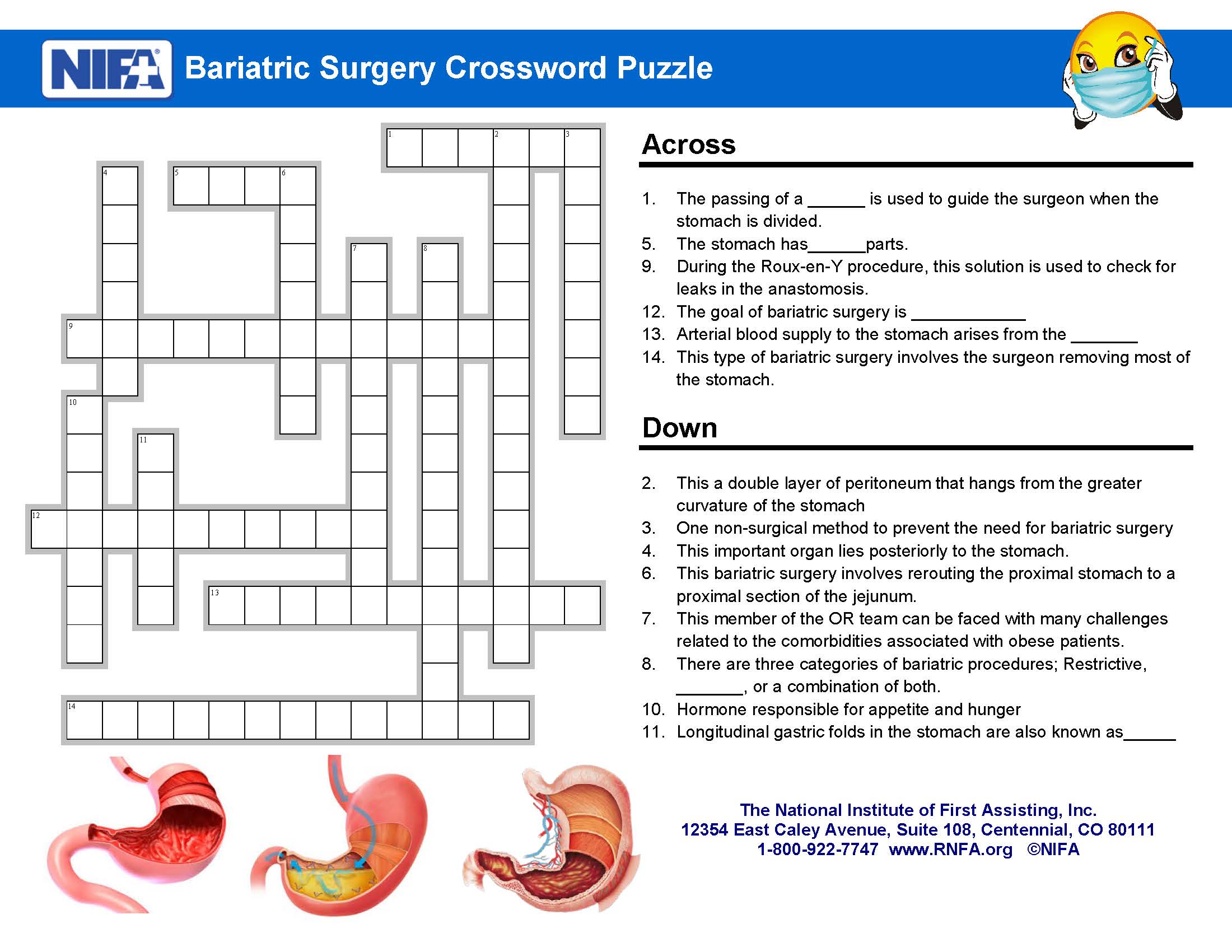 surgeons light crossword clue