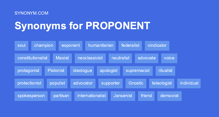 synonym for proponents