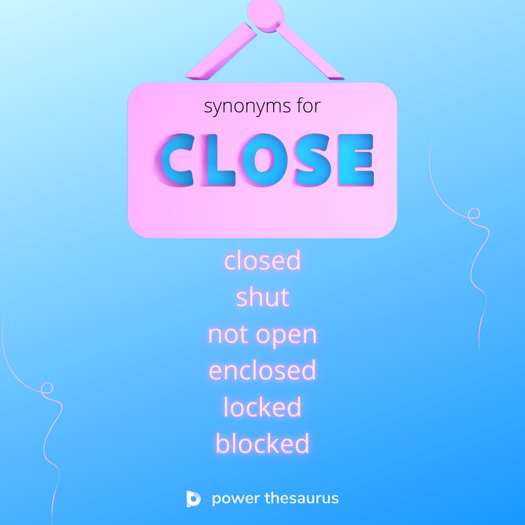 synonyms for closed