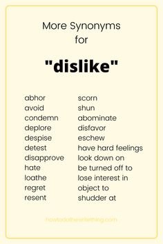 synonyms for hate