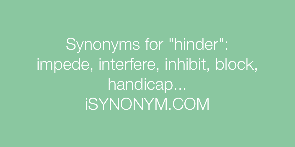 synonyms for hinder