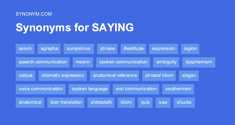 synonyms for saying