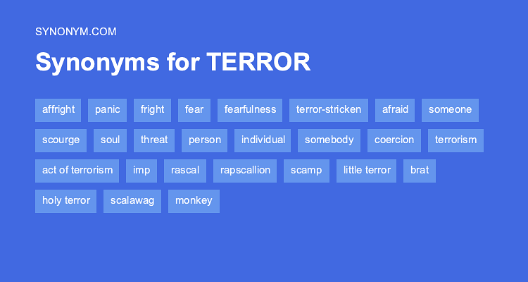 synonyms for terror