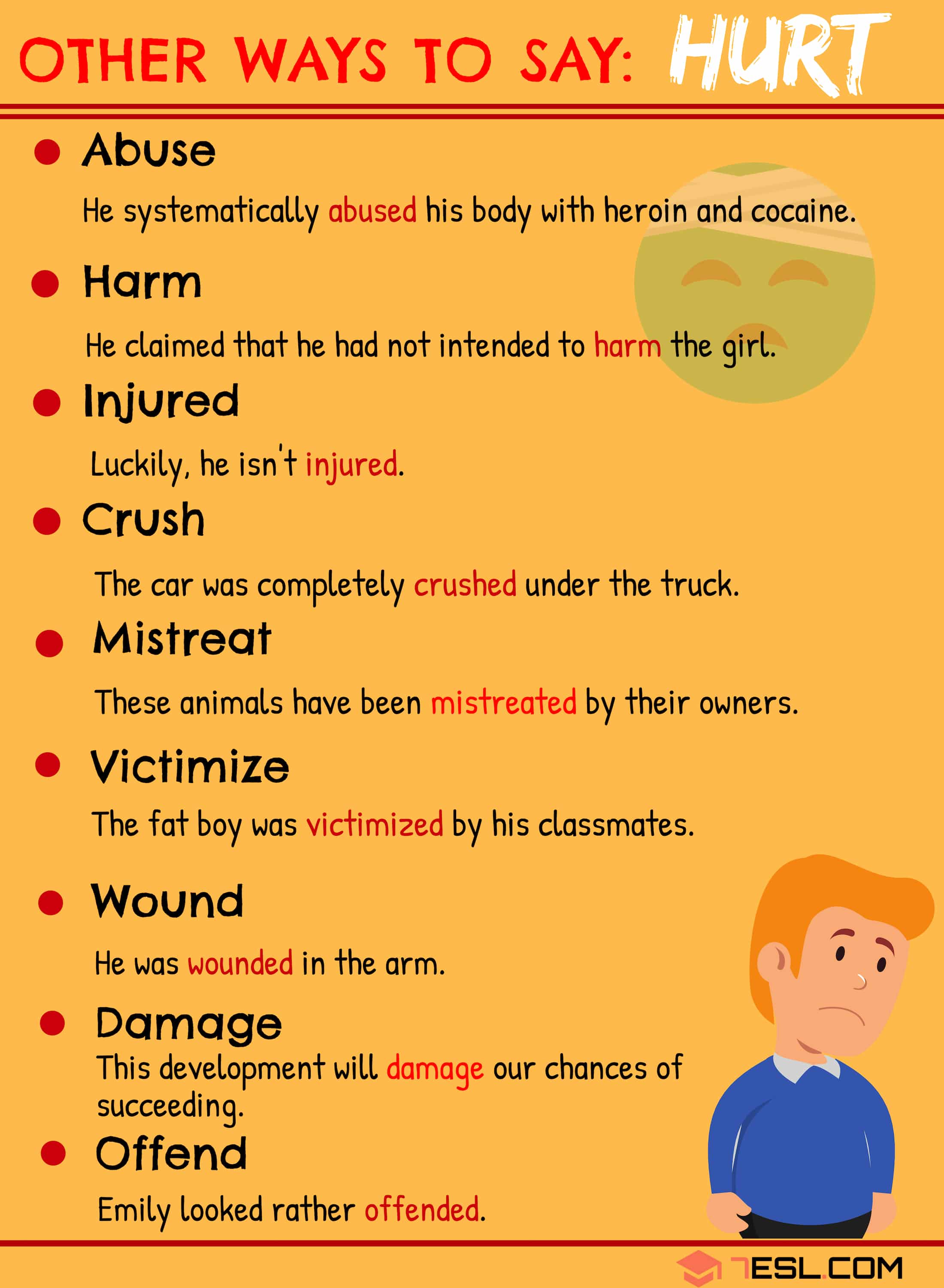 synonyms for the word pain