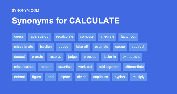 synonyms of calculating