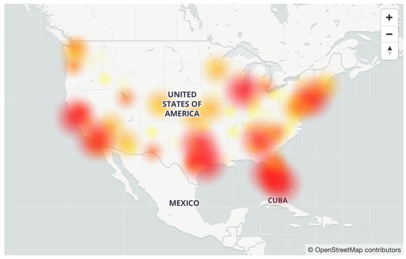 t-mobile outage map